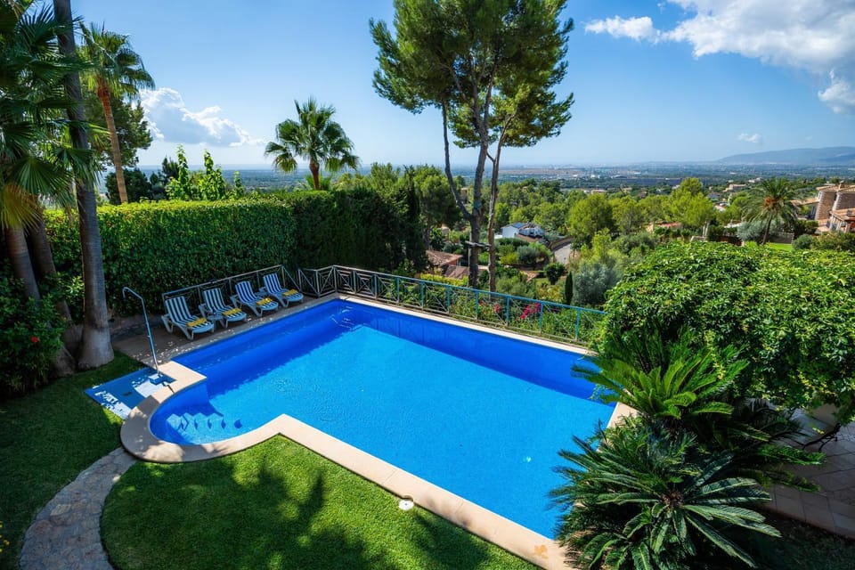 Property building, Living room, Swimming pool