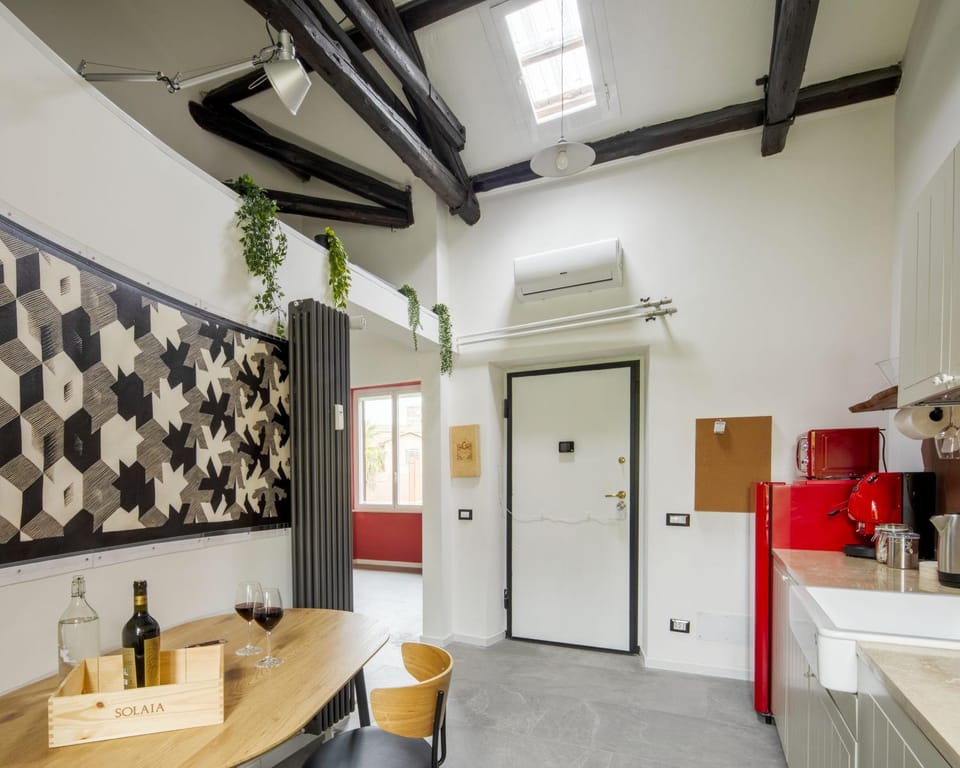 Dining area, air conditioner