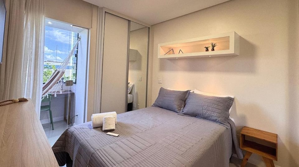 Bed, Balcony/Terrace, Photo of the whole room, Decorative detail, Bedroom, towels, wardrobe