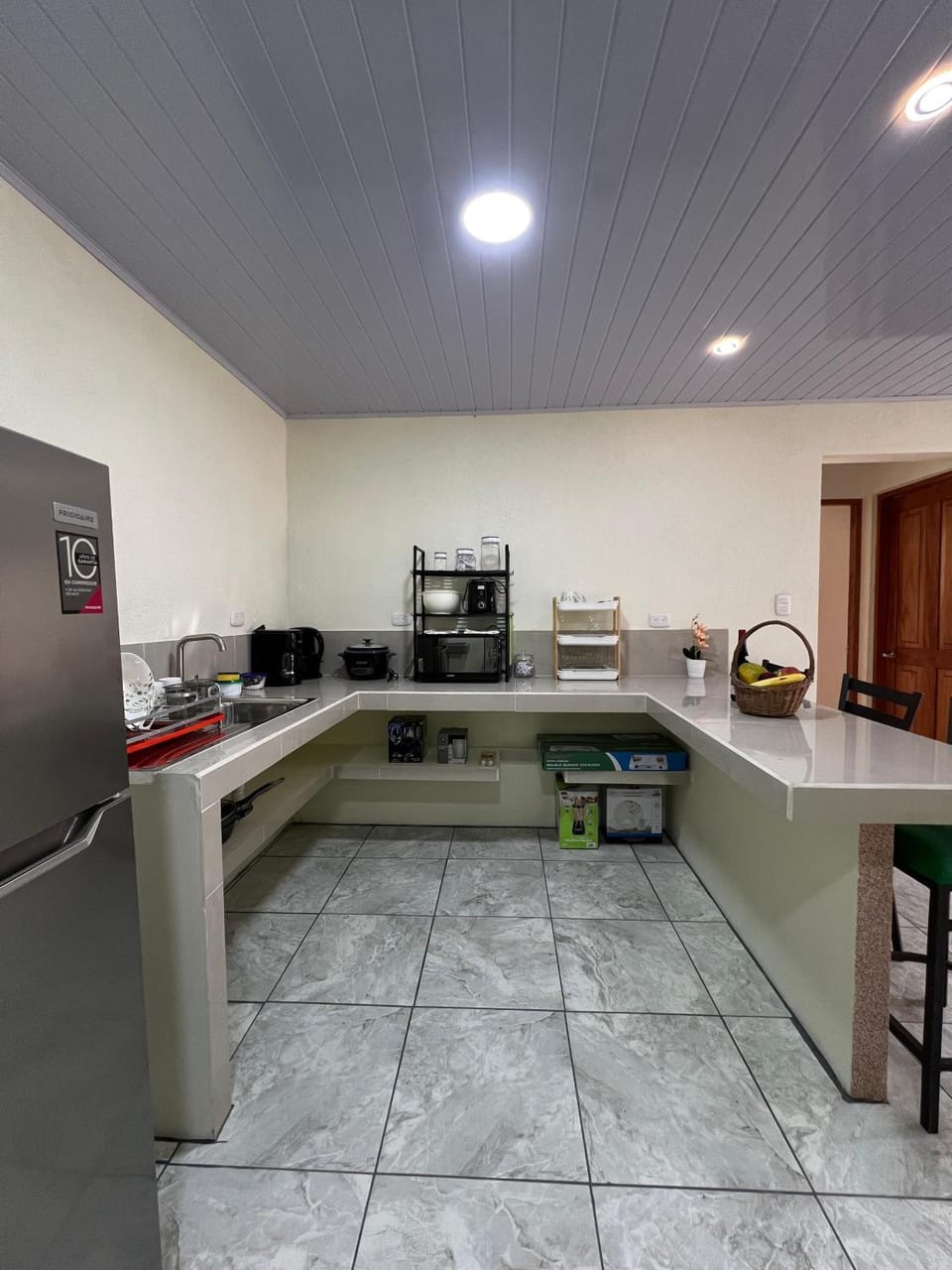 Kitchen or kitchenette, oven, stove