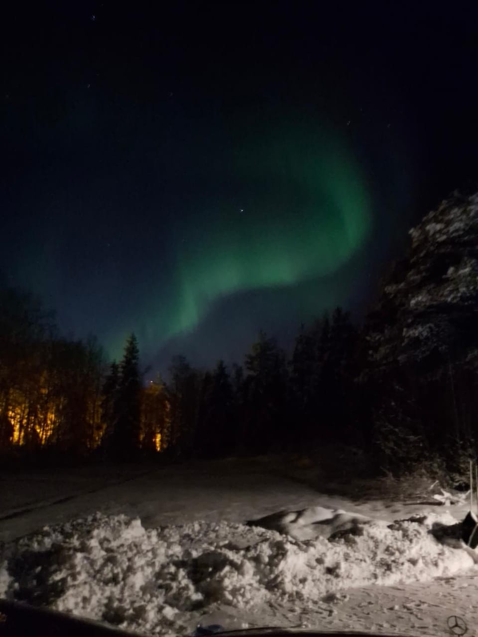 Night, Natural landscape, Winter