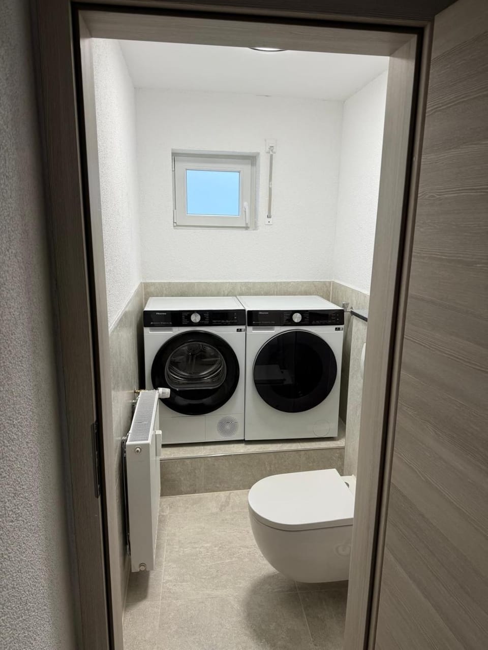 Toilet, washing machine, dryer