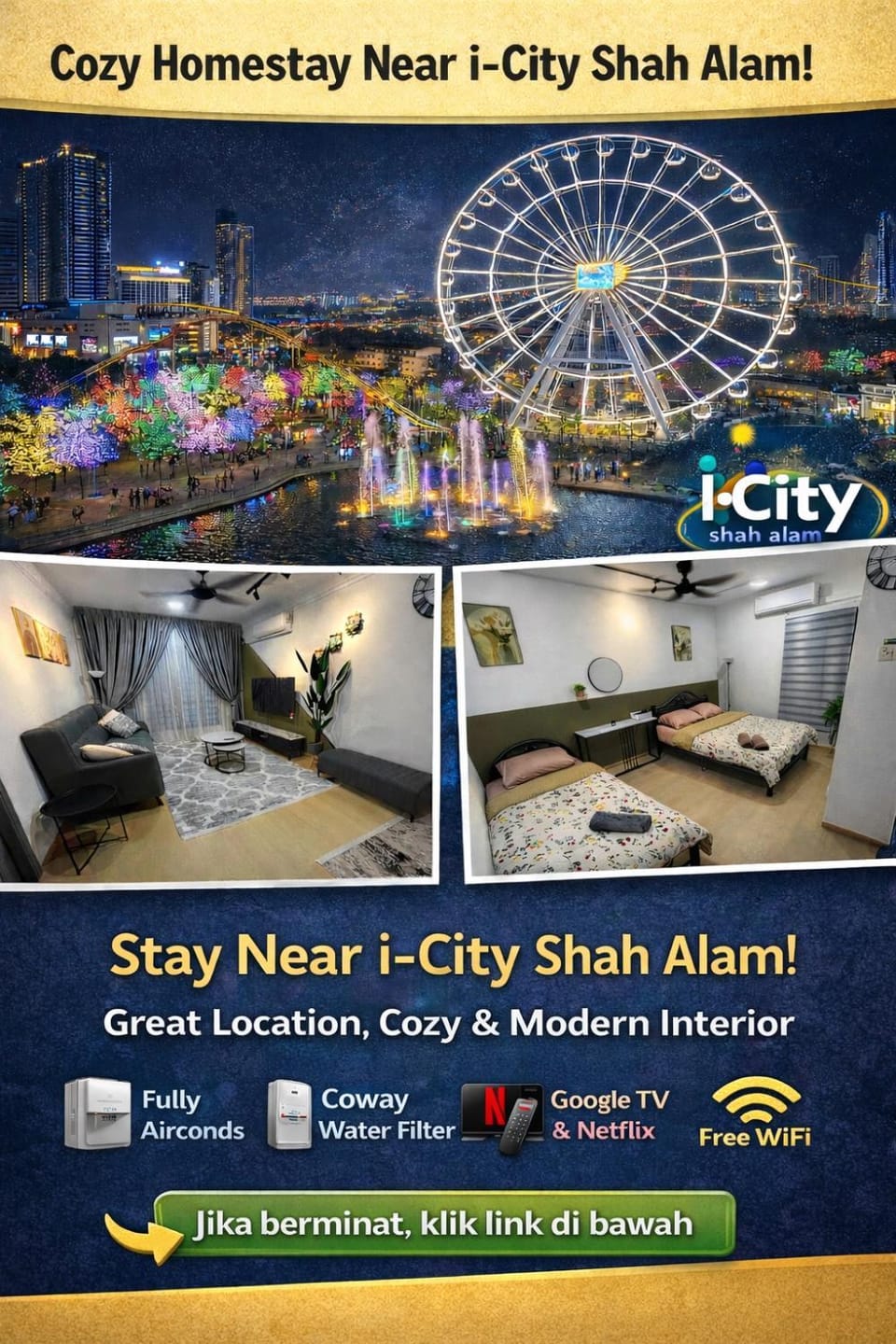 Text overlay, City view