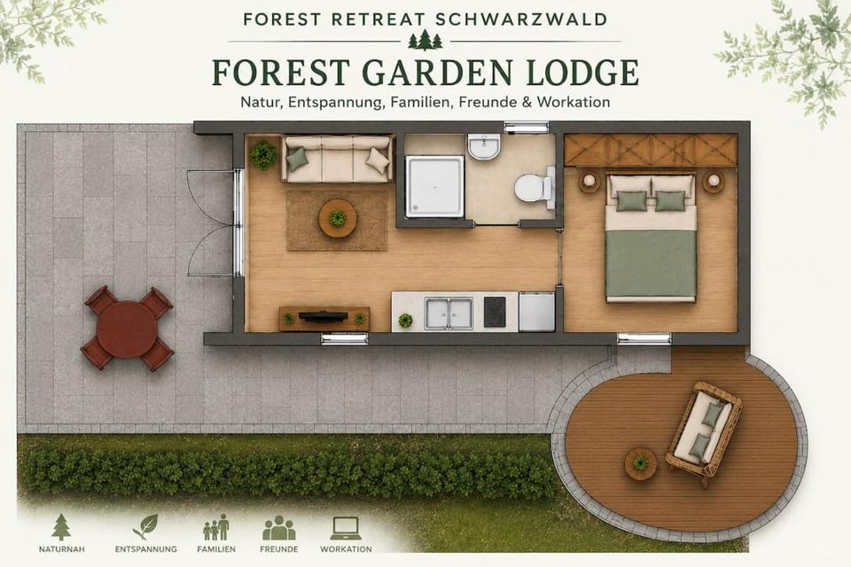 Property logo or sign, Natural landscape, Garden, Floor plan, Logo/Certificate/Sign, Text overlay, Garden view, Certificate/Award
