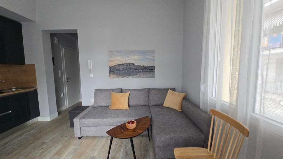 Living room, kitchen