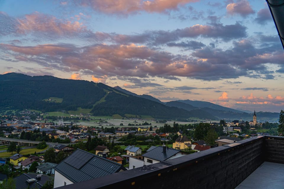 Nearby landmark, Natural landscape, City view, Mountain view, Sunrise