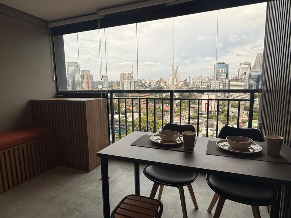 04 Estúdio Moderno com Vista de Cartão Postal Apartment in Sao Paulo City