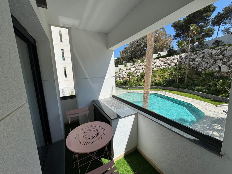 View (from property/room), Balcony/Terrace, Pool view
