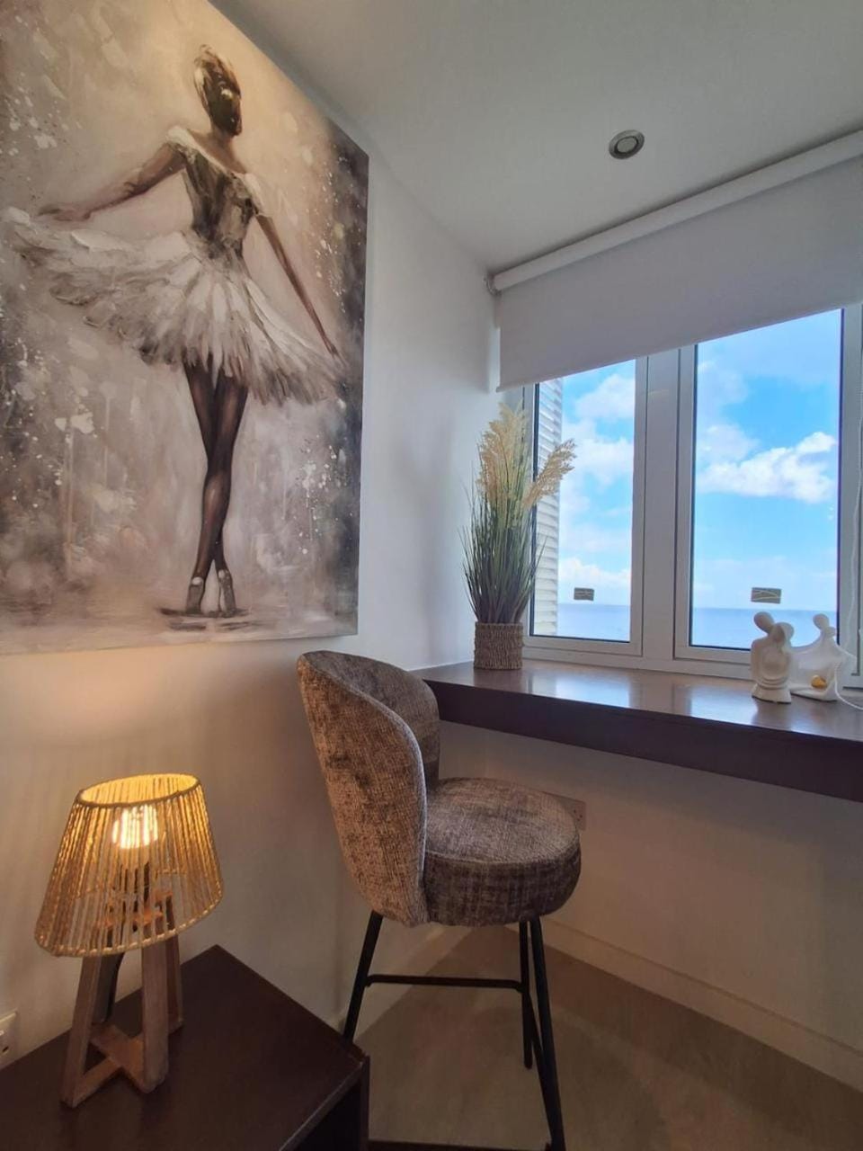 Living room, Seating area, Sea view