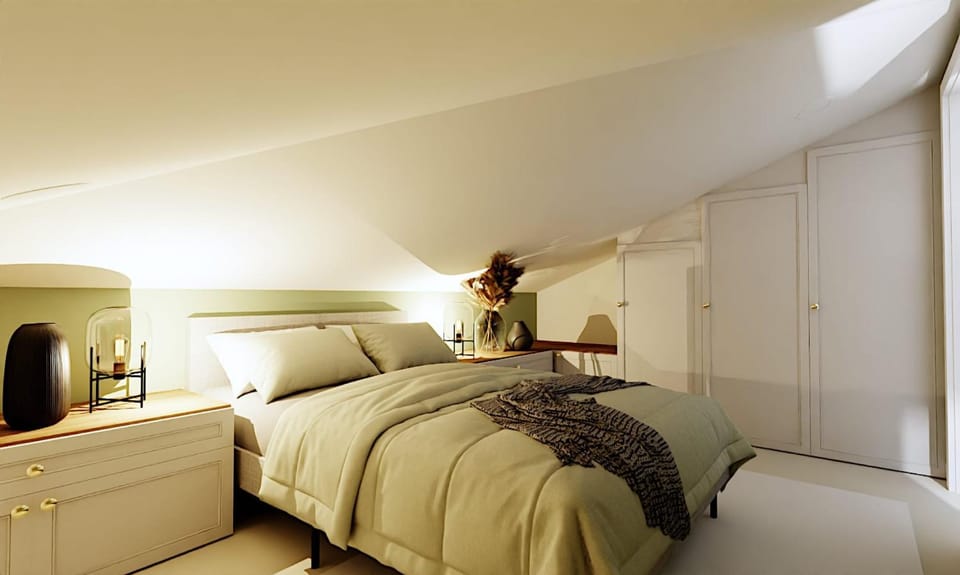 Bed, Photo of the whole room, Bedroom, wardrobe