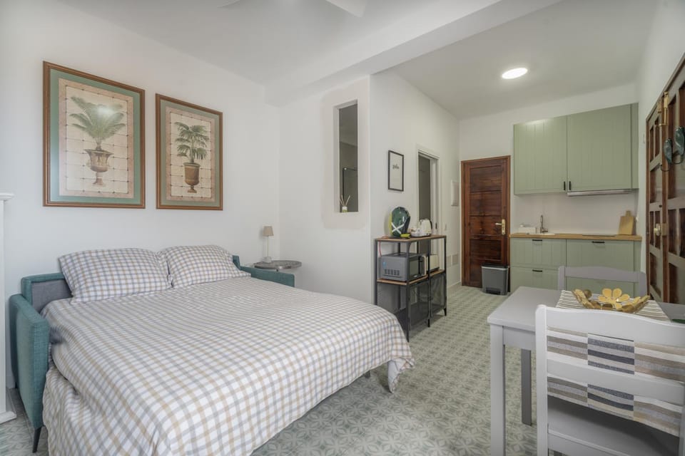 Bed, Kitchen or kitchenette, Living room, Photo of the whole room