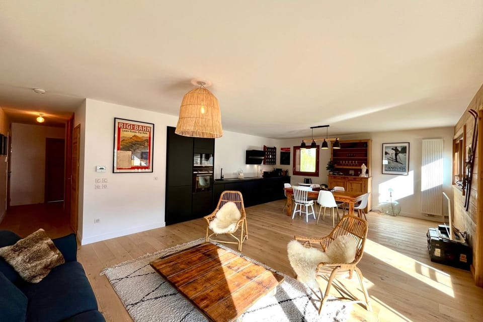 Bright apartment with balcony and stunning views Apartment in Megève