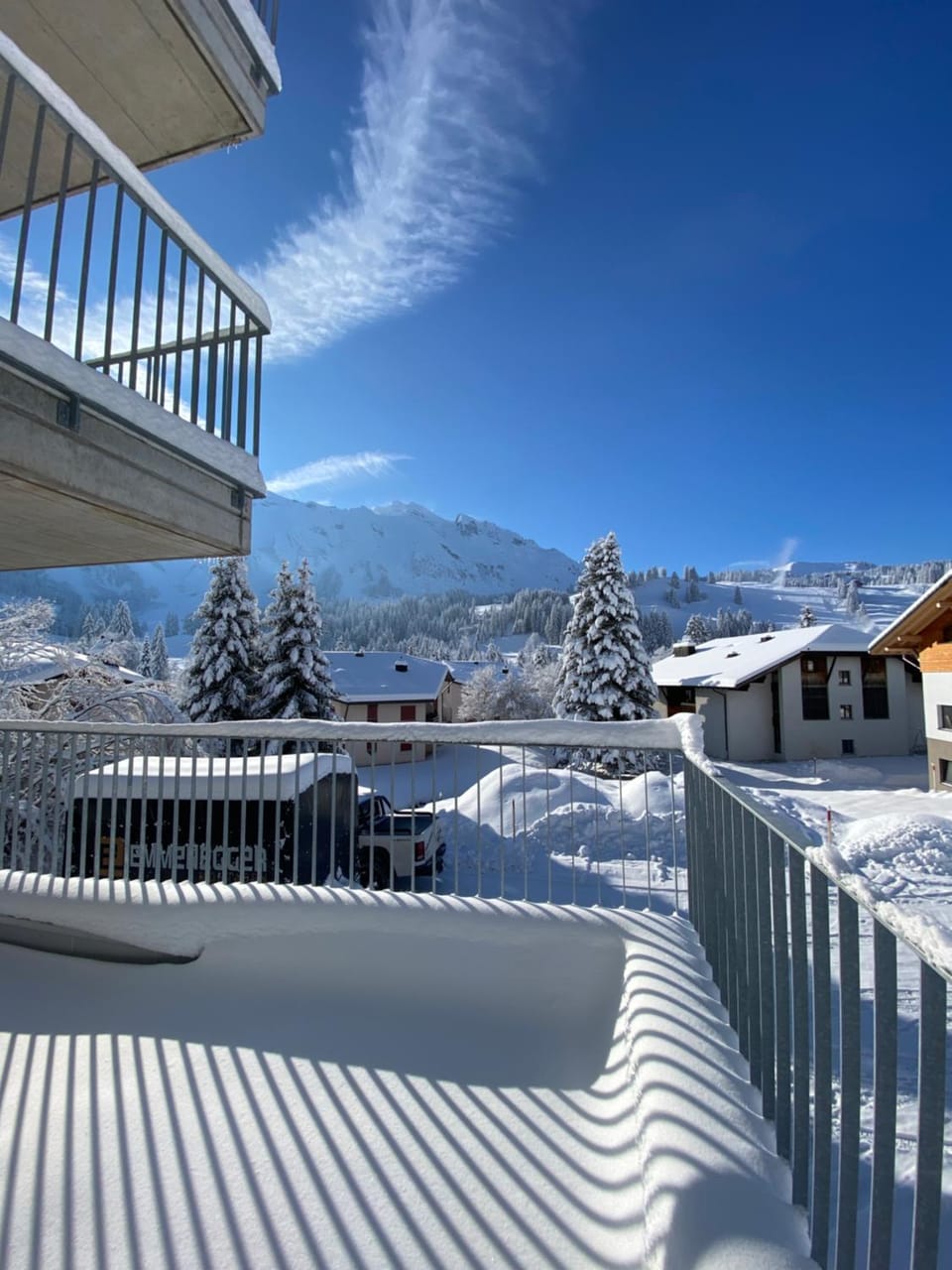 Winter, View (from property/room), Balcony/Terrace, Mountain view