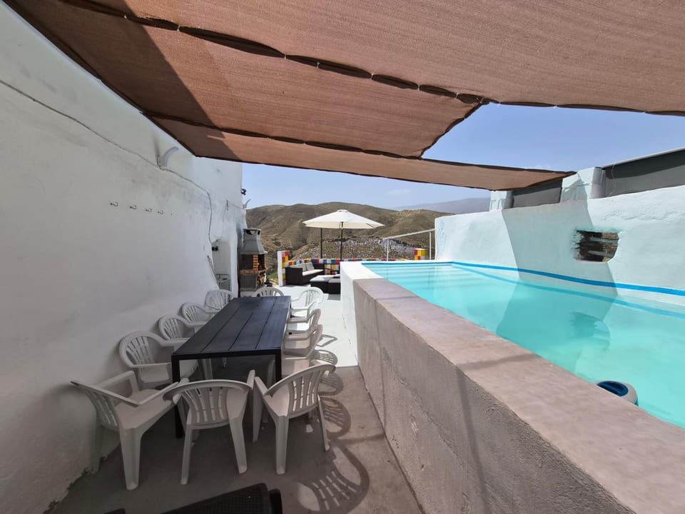 Patio, Day, Pool view, Swimming pool, sunbed
