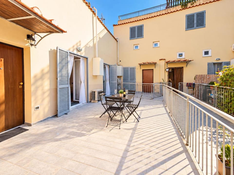 Property building, Patio, Day, View (from property/room), Balcony/Terrace, Dining area