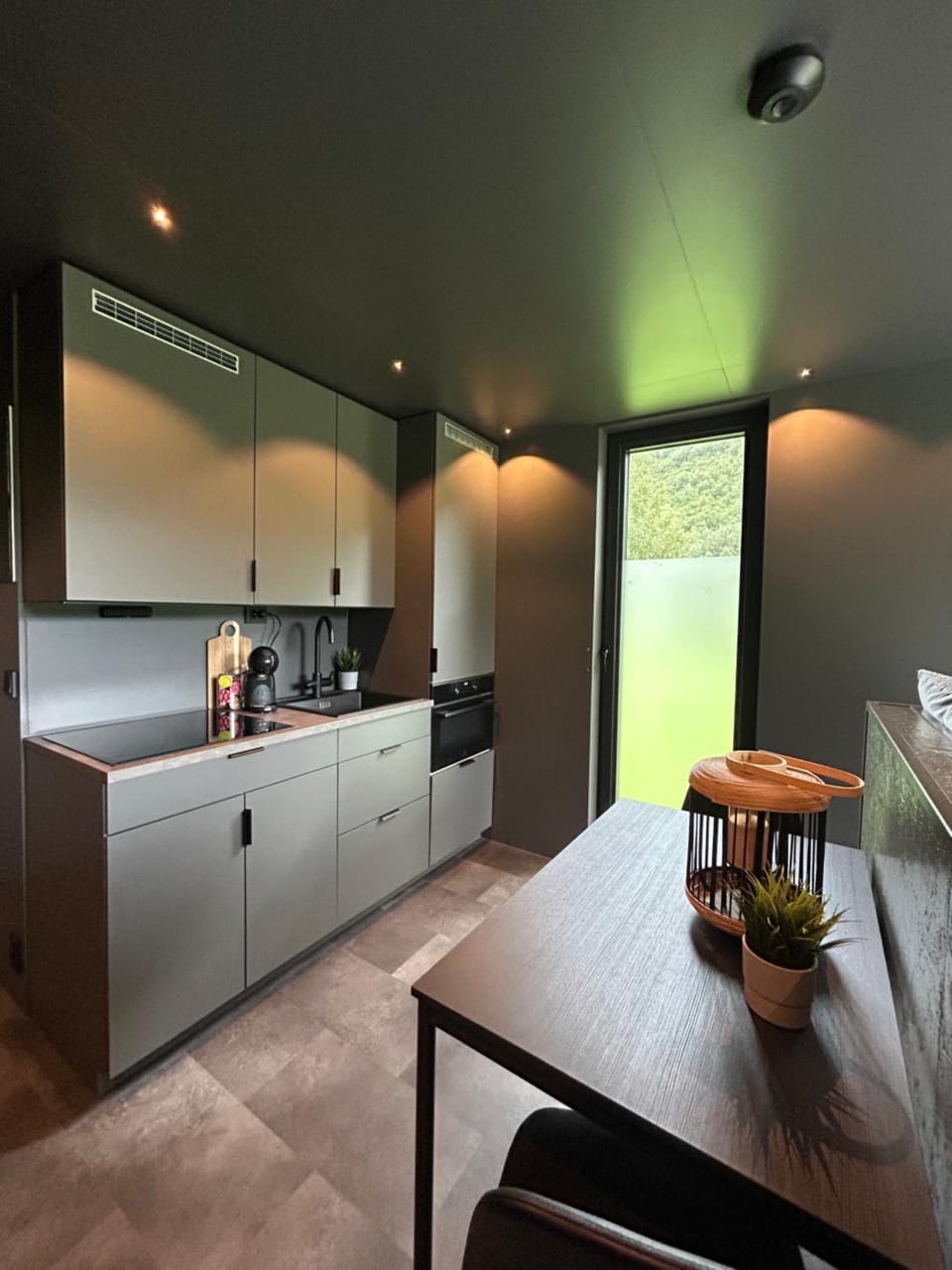 Kitchen or kitchenette, Dining area, stove