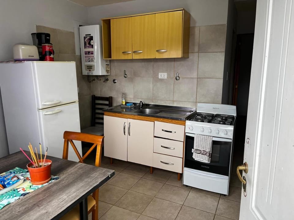 Kitchen or kitchenette, oven, toaster