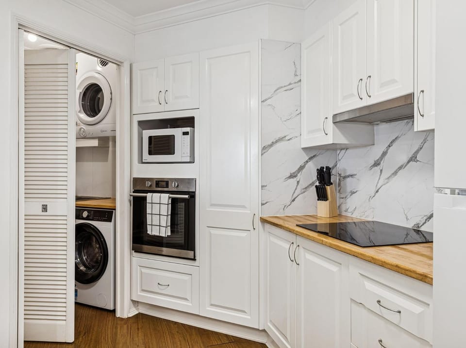 stove, washing machine, dryer