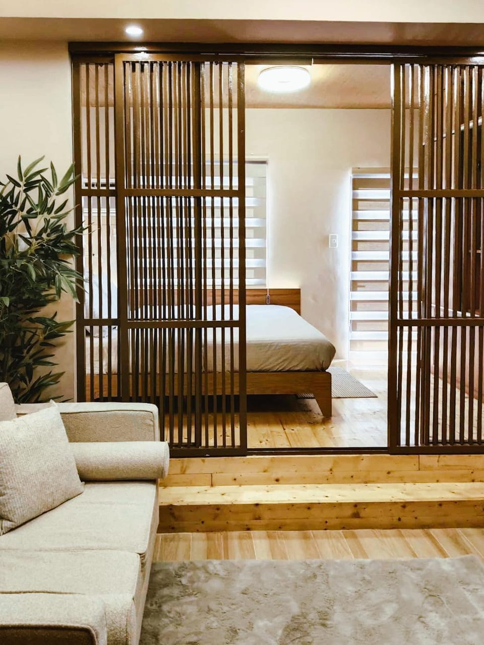Bed, Living room, Bedroom