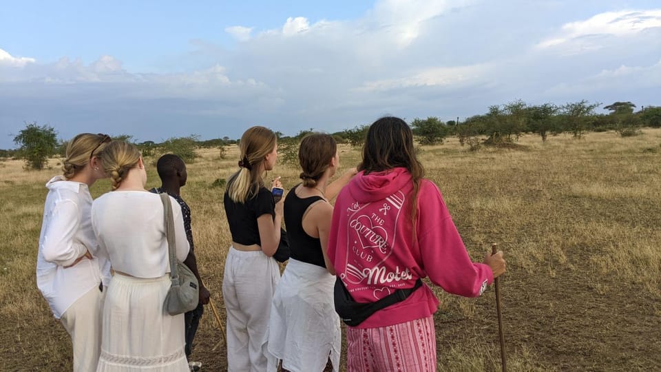 Natural landscape, group of guests