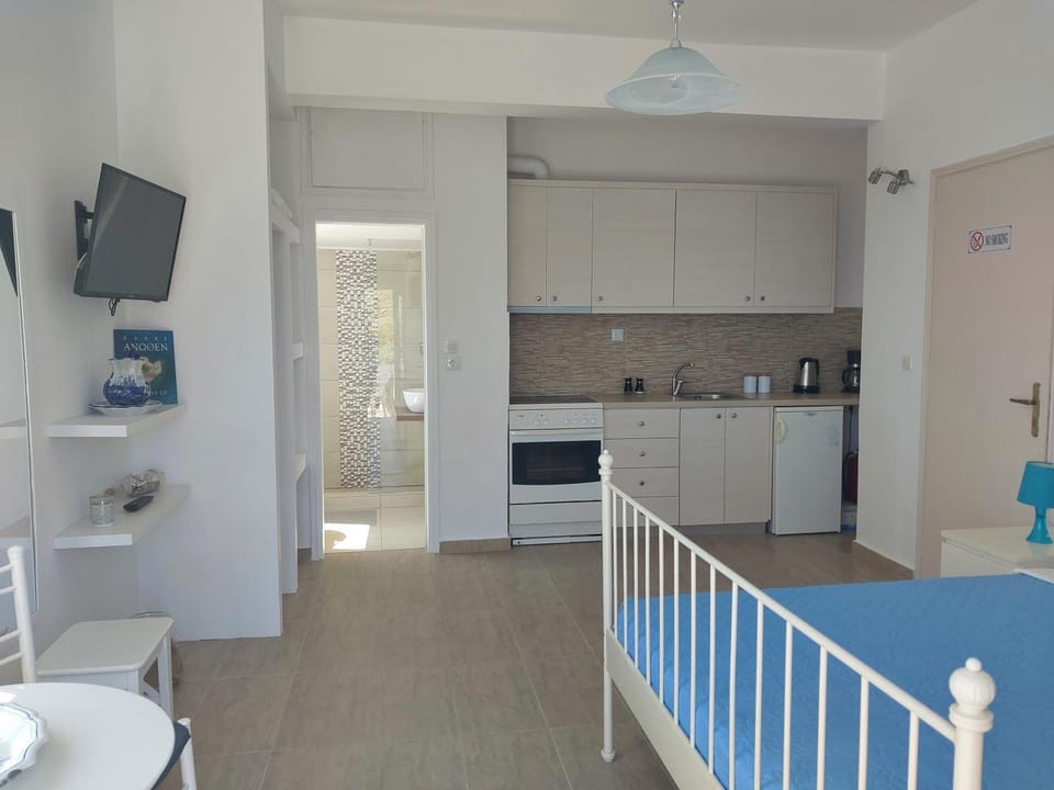 Kitchen or kitchenette, minibar, oven, stove