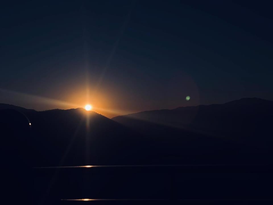 Mountain view, Sunset
