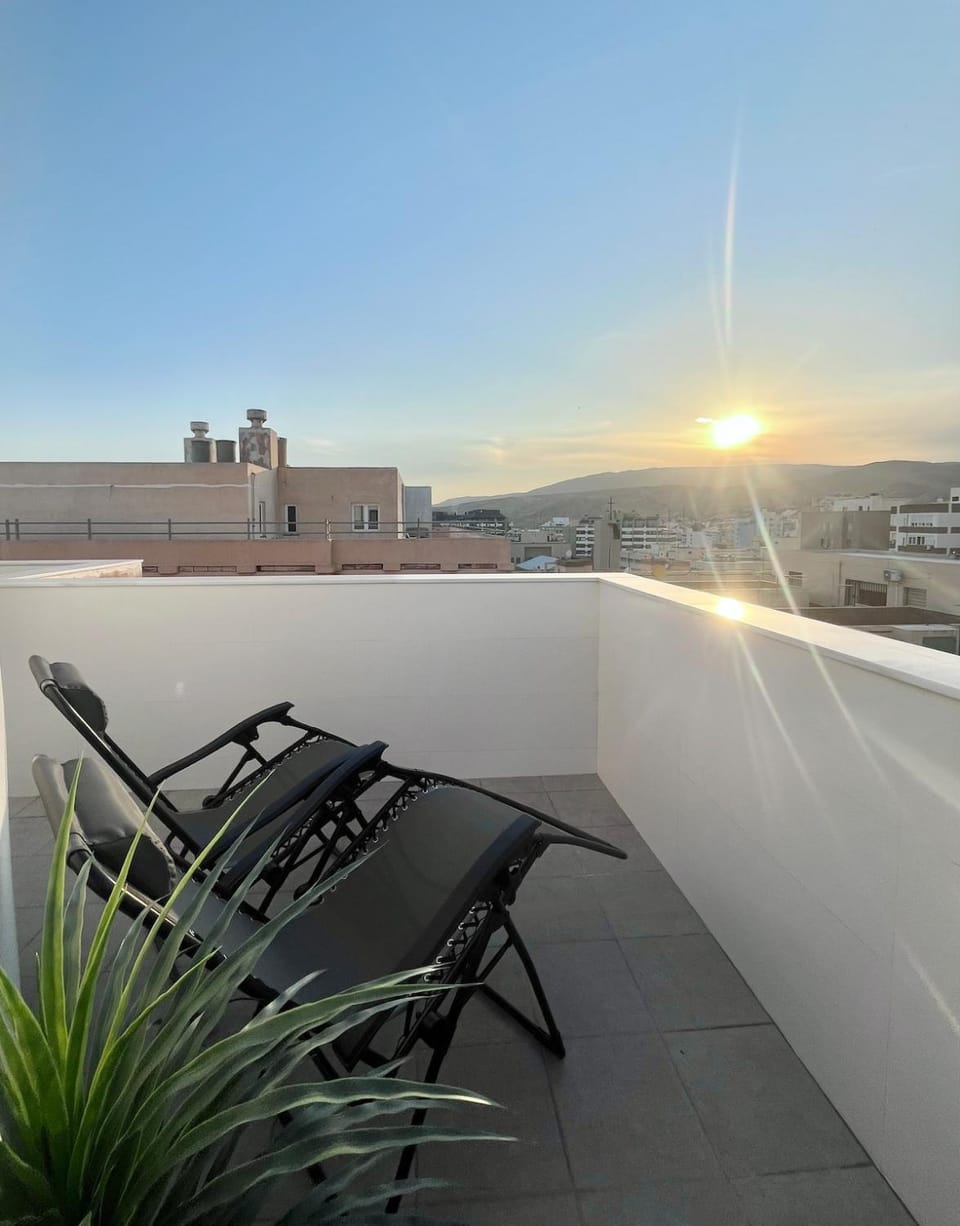 View (from property/room), Balcony/Terrace, Mountain view, Sunset