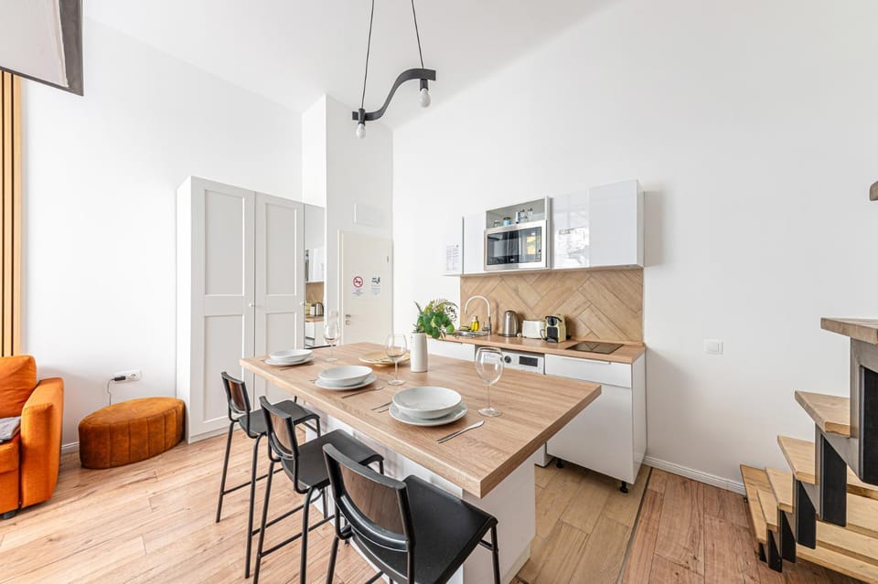 Kitchen or kitchenette, Living room, Dining area