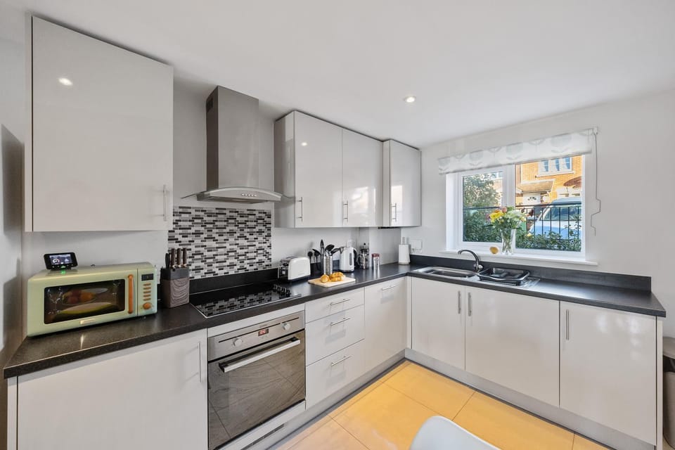 Kitchen or kitchenette, dishwasher, microwave, oven, pet friendly, stove, toaster, washing machine, dryer