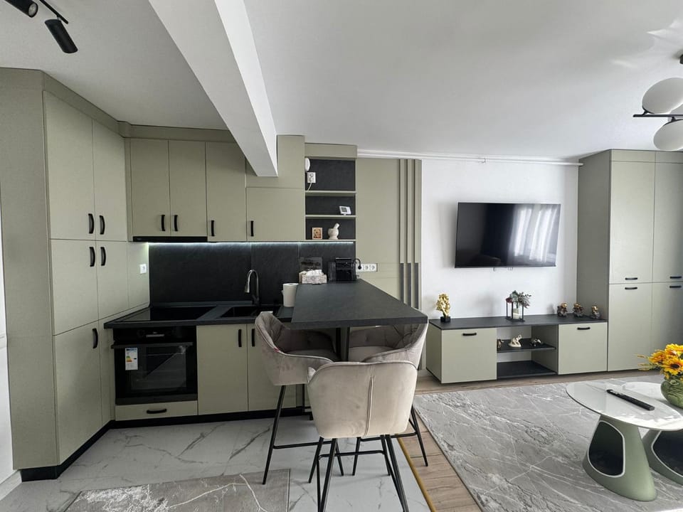Living room, kitchen
