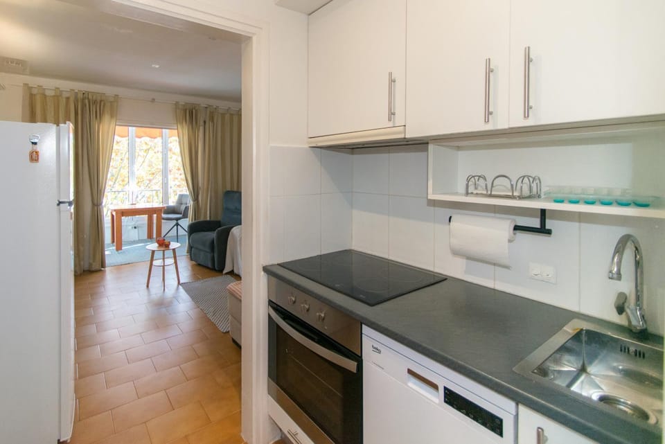 Kitchen or kitchenette, oven