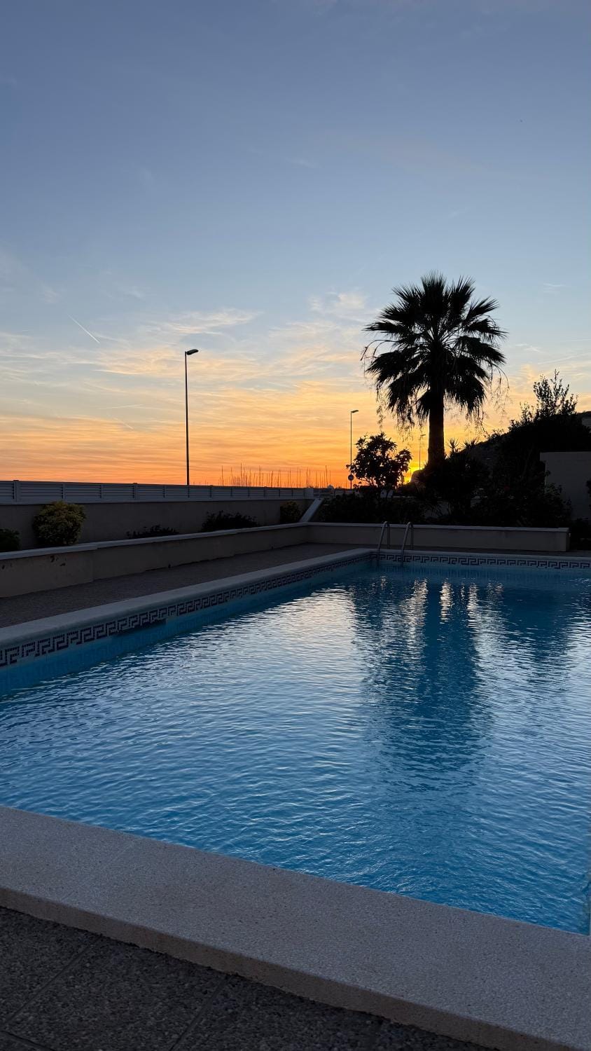 Off site, Natural landscape, Pool view, Swimming pool, Sunset