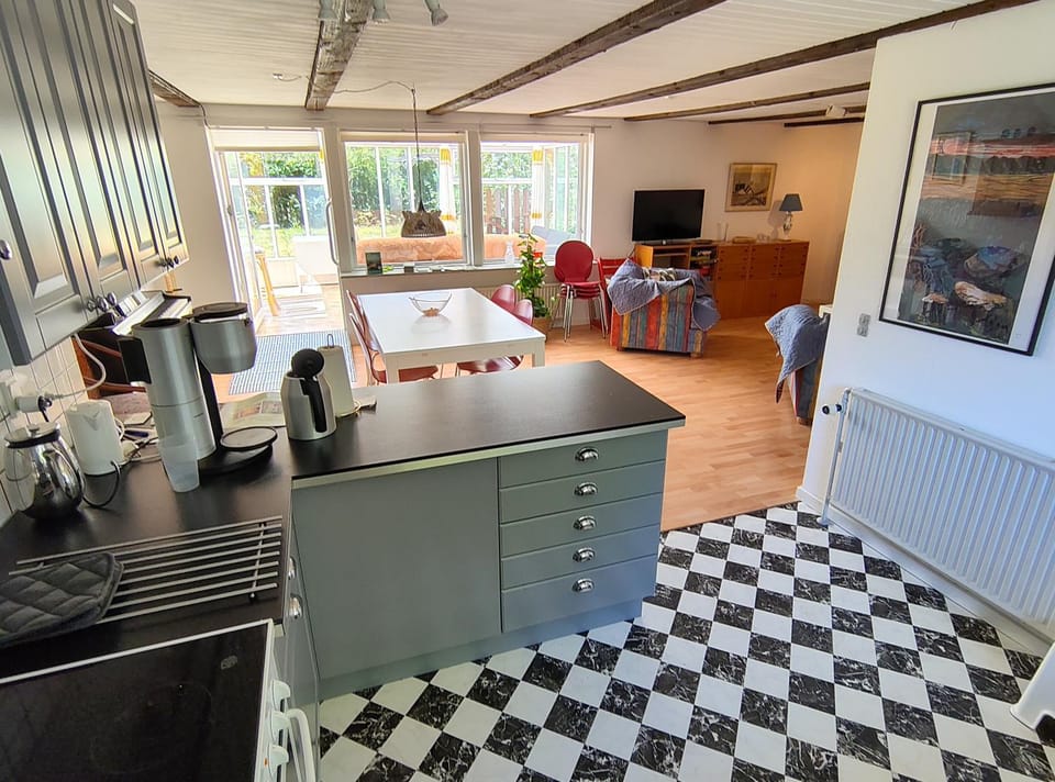 Kitchen or kitchenette, Living room, Dining area