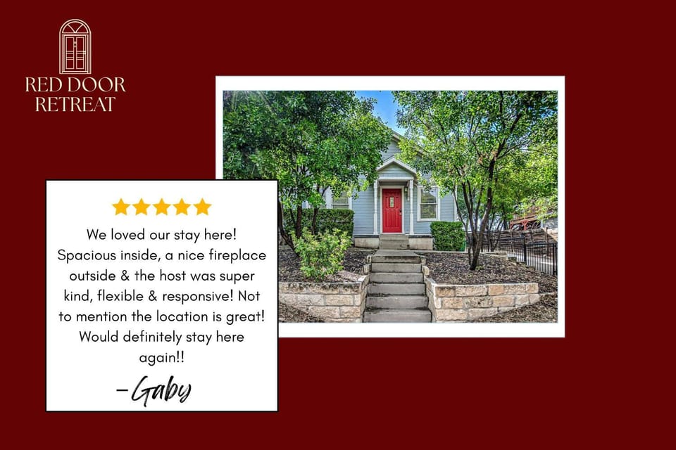 3BR - King Suite Backyard & Fire Pit House in Austin