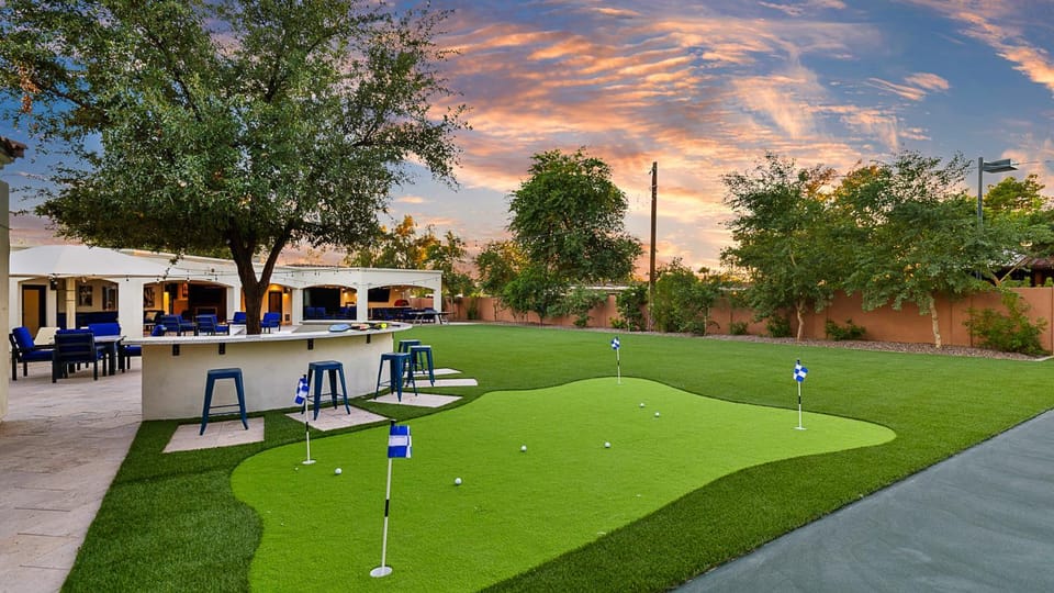 Golfcourse, Minigolf, Sunset