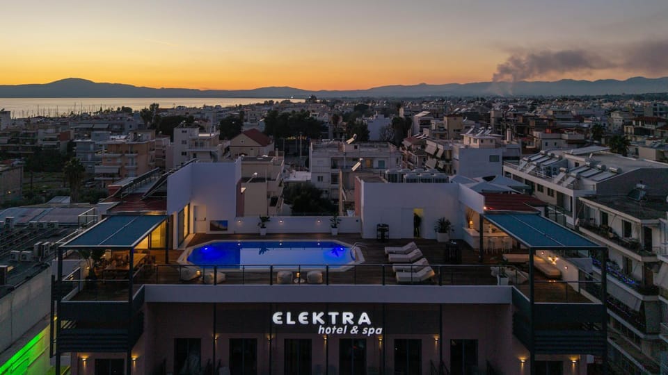 Bird's eye view, Sunset
