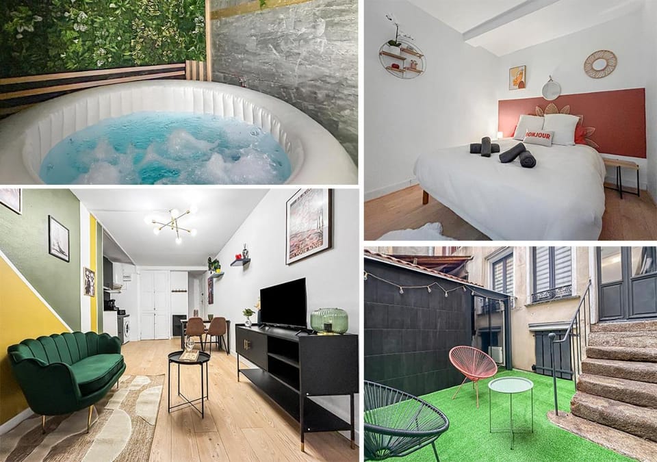 T2 rénové avec terrasse, spa et charme central Apartment in Limoges
