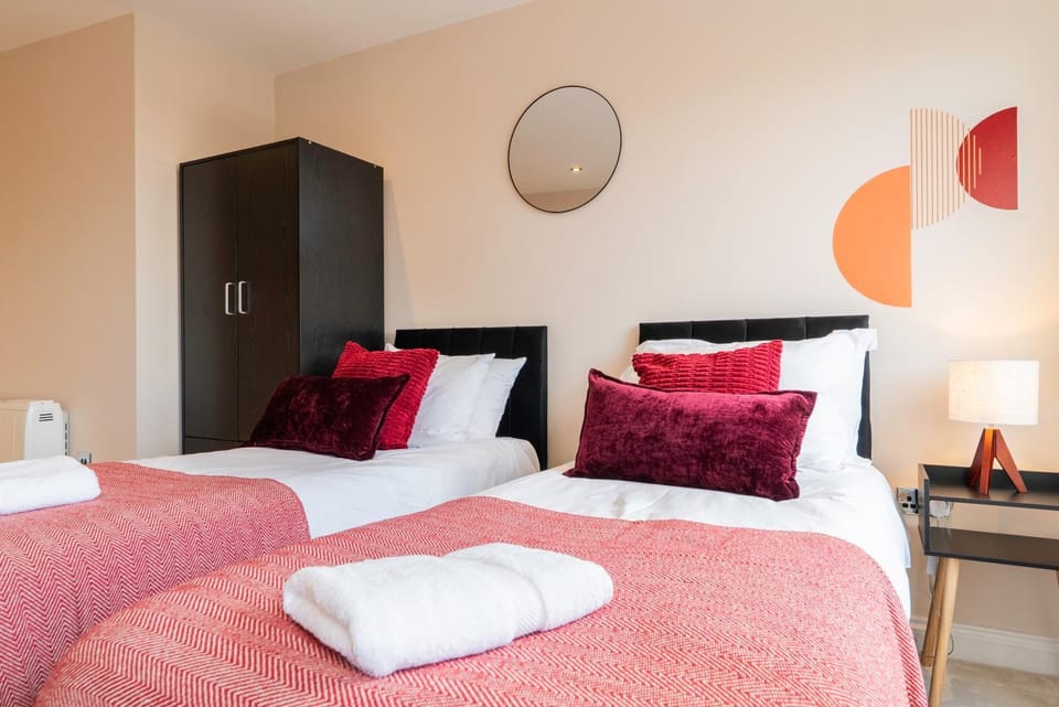 Bed, Photo of the whole room, Bedroom, towels, wardrobe