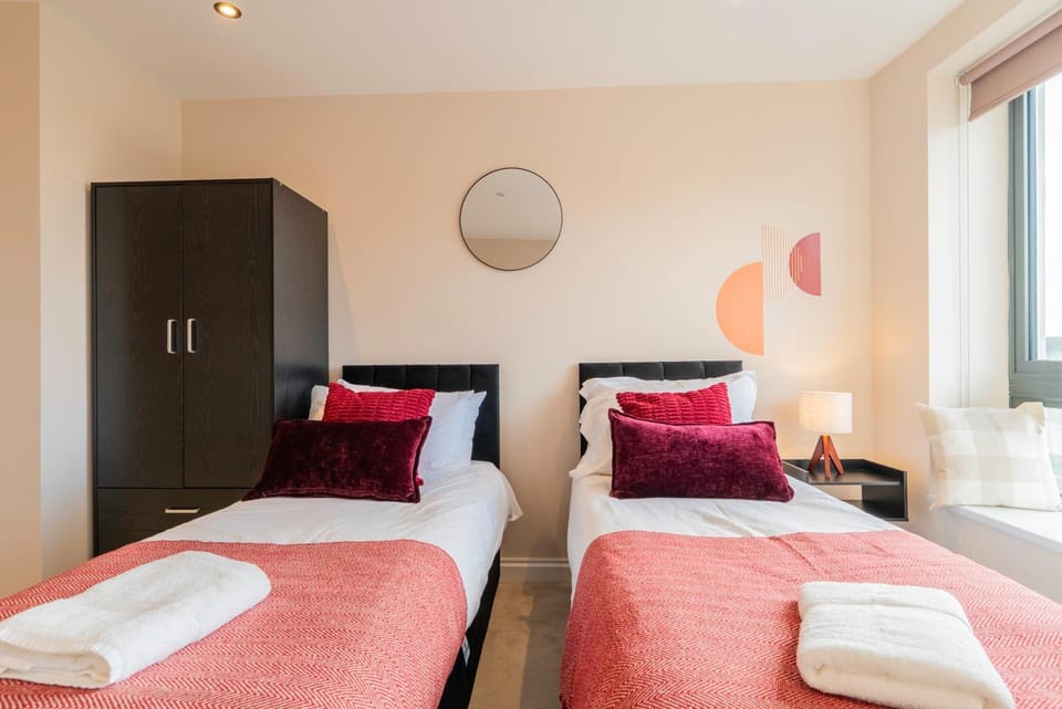 Bed, Photo of the whole room, Bedroom, towels, wardrobe