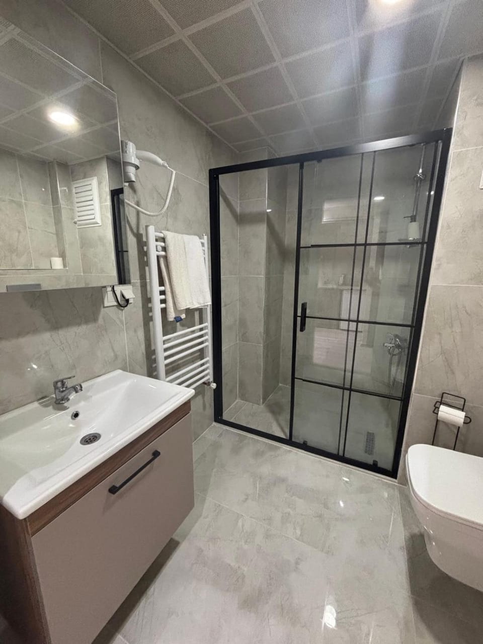 Shower, Toilet, Bathroom, towels