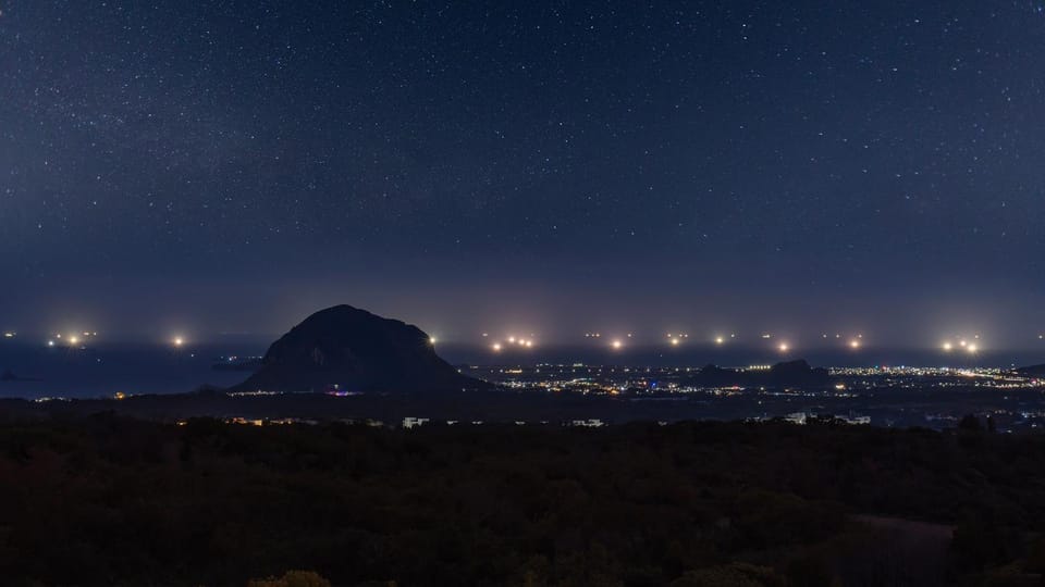 Night, Natural landscape, Mountain view, Sea view