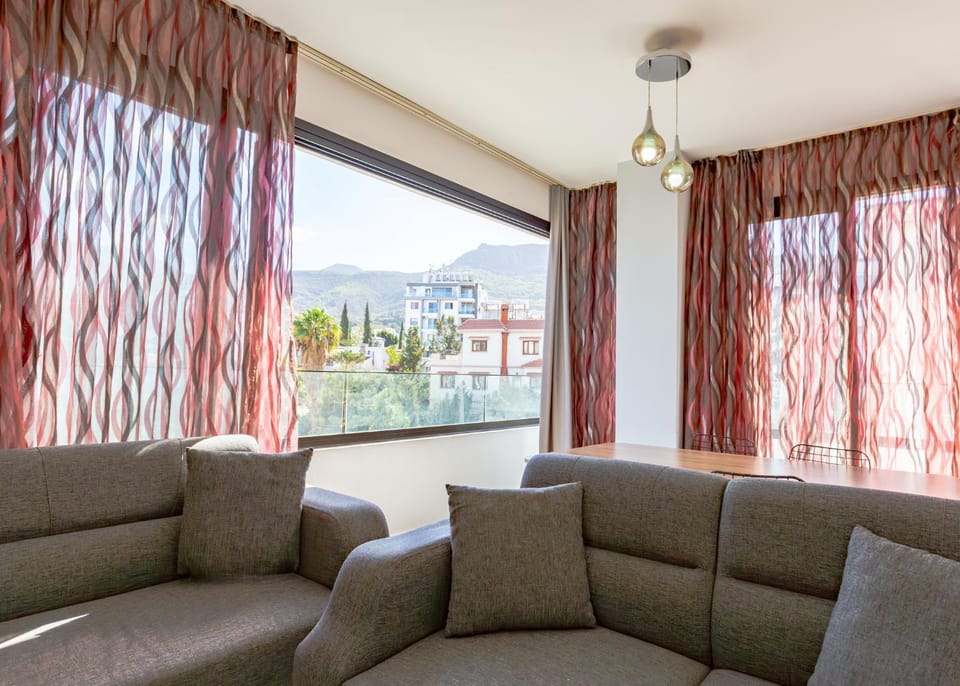 Living room, Seating area, Mountain view