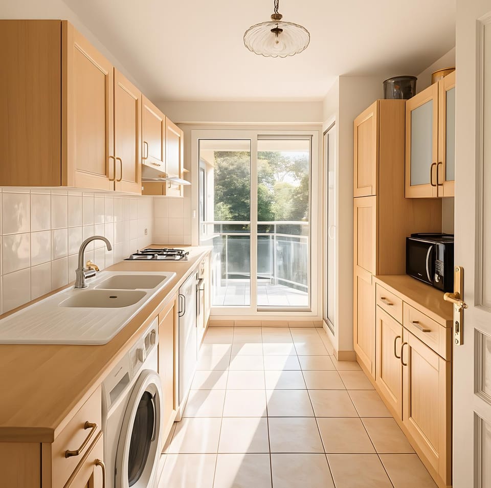 Kitchen or kitchenette, Living room