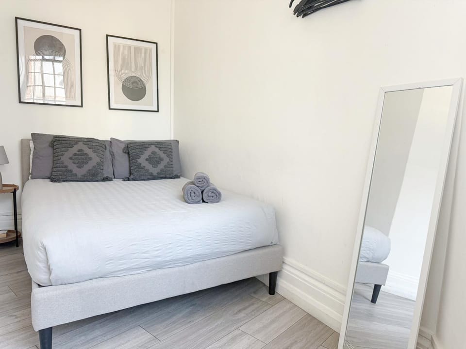 Bed, Decorative detail, Bedroom, flat iron, hair dryier, heating, internet, storage, towels, wardrobe