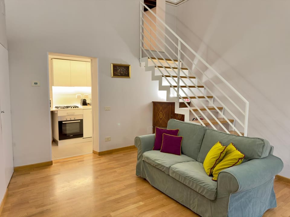 Kitchen or kitchenette, Living room, Seating area