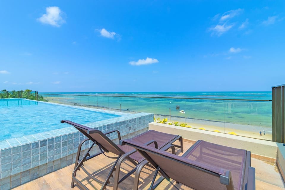 Pool view, Sea view, Swimming pool, sunbed