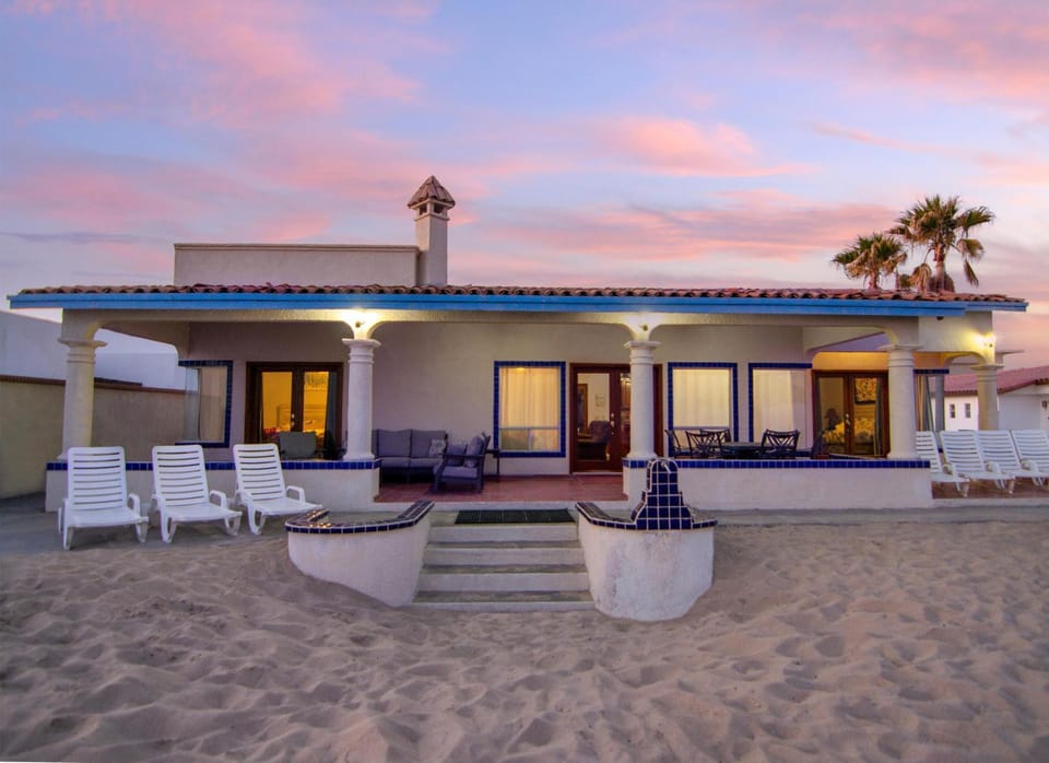 Property building, Patio, Sunset, sunbed