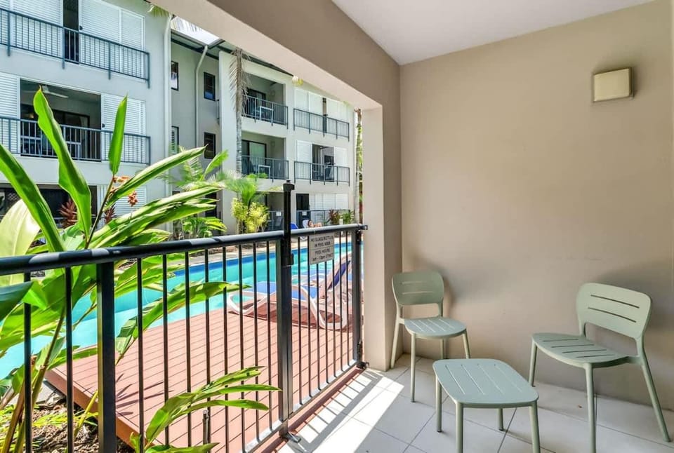 Patio, Pool view