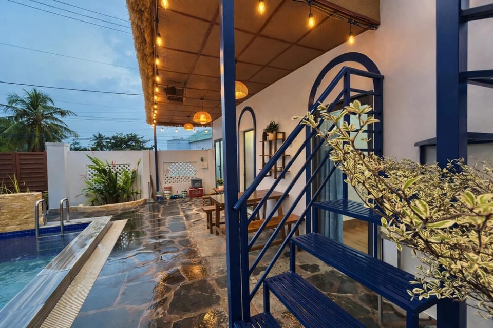 Property building, Patio, Day, View (from property/room), Pool view, Swimming pool