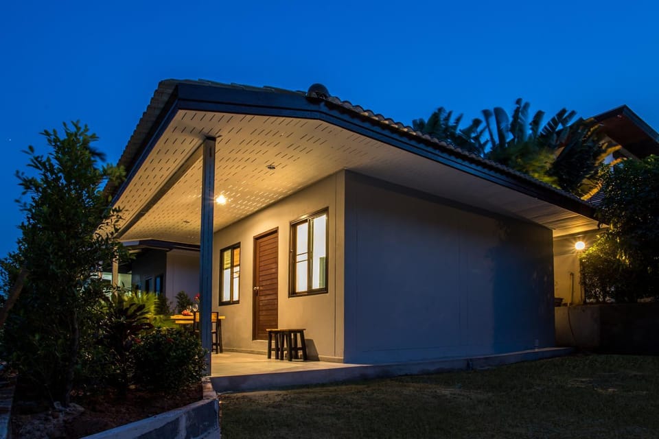 Property building, Patio, Night